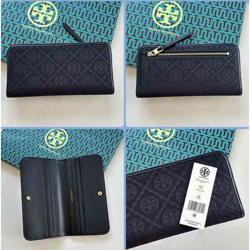 🎀 (สด-ผ่อน) 🎀(สด-ผ่อน) 152141 Tory burch T Monogram Zip Slim Wallet / 67321 Tory Burch Carter Slim