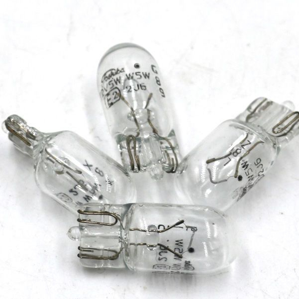 ♛-❀รถป้ายทะเบียนหลอดไฟหลอดไฟในร่มอ่านหลอดไฟT10แทรกฟองอากาศขนาดเล็ก12V5Wโตชิบา 5Uz8