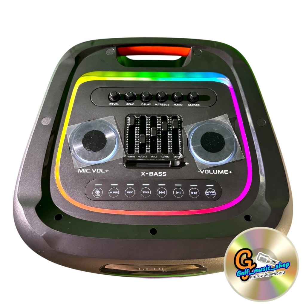 SOUNDMILAN ML-232 ลำโพงบลูทูธ ขนาดยักษ์ สูง 1เมตร จากพื้น พกพา 15 นิ้ว x2ดอก แสงสีวิบวับ เปลี่ยนโหมดไฟได้ 1600 W PMPO