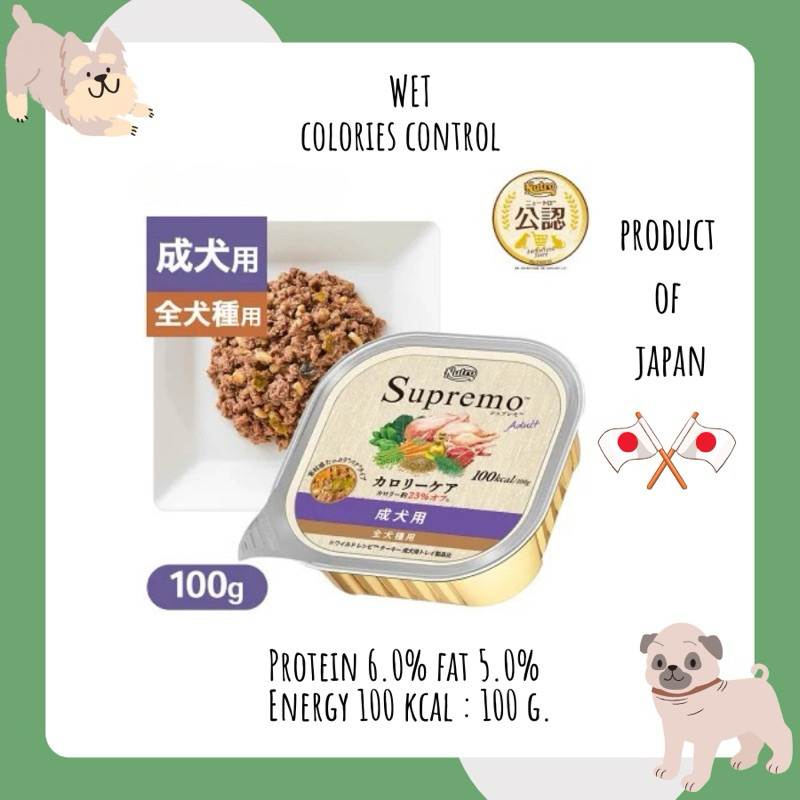 Nutro supremo อาหารสุนัขโต สูตรควบคุมแคลลอรี่ ปริมาณ 100 กรัม