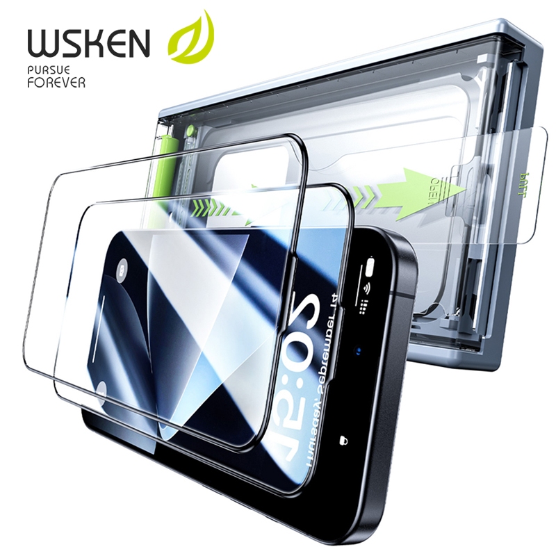 Wsken ฟิล์มกระจก for iPhone 17 ฟิล์ม 17Pro 17ProMax 16ProMax 15Pro ฟิล์มกระจกเต็มจอใส ฟิล์ม iPhone 14ProMax 13ProMax