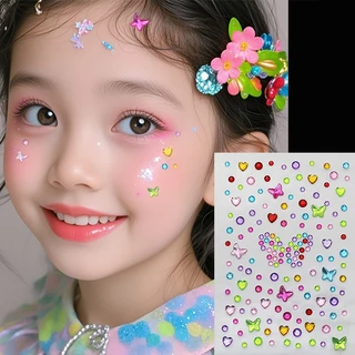 สติ๊กเกอร์แต่งหน้า ติดทน ติดนาน เพชร ประดับ DIY Makeup Sticker