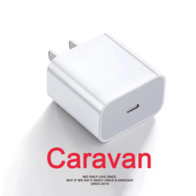 Caravan Crew ไอโฟน PD charger หัวชาร์จ (รูเสียบสายแบบ Type-C ชาร์จไวยิ่งขึ้น) Fast Charge Adapter