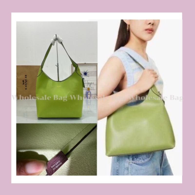 🔥กระเป๋าสะพายสีเขียวสว่างมากCU068 /2. Brooklyn 28 Medium Leather Shoulder Bag Co.