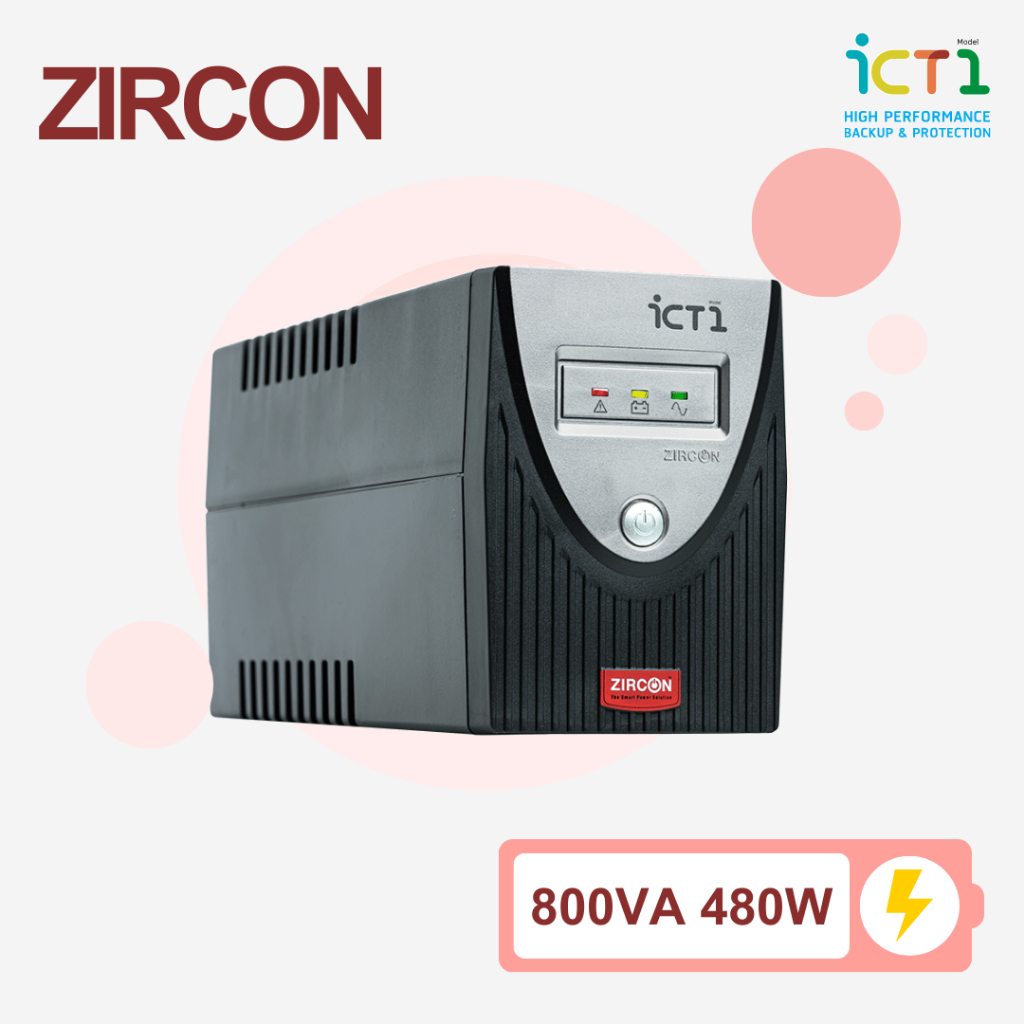 เครื่องสำรองไฟ iCT1-800VA/480W สำรองไฟคอมพิวเตอร์ กล้องวงจรปิด