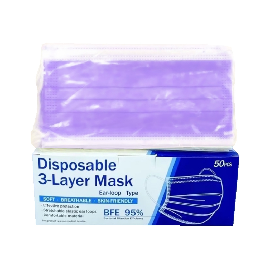 Face Mask หน้ากากอนามัย 1 กล่อง 50 ชิ้น แมสแบบบาง หายใจคล่อง พร้อมส่งจากไทย - 6