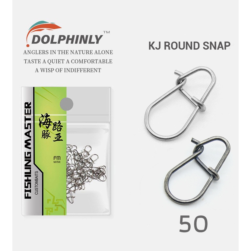 DOLPHINLY KJ Snap กิ๊บเหยื่อตกปลา 50 ชิ้น
