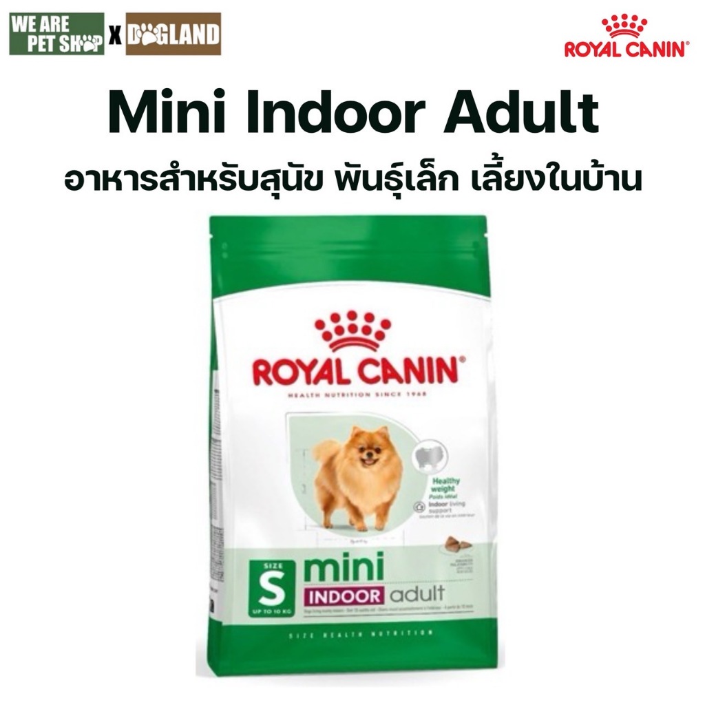 Royal Canin Dog Mini Indoor Adult สุนัขพันธุ์เล็ก เลี้ยงในบ้าน