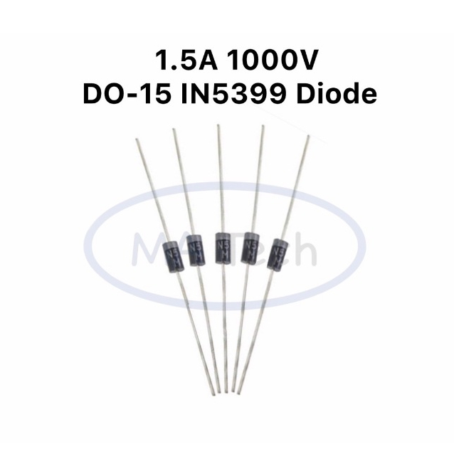 1N5399 1.5 A /1000V IN5399 1.5A 1000V DO-15 ไดโอด 1.5A1000V Diode