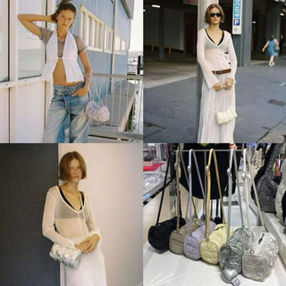 (พร้อมส่ง) กระเป๋า Carlyn Kira สี Silver/Gray/Pearl White/Black/Clould Blue/ ของแท้จากช็อปเกาหลี