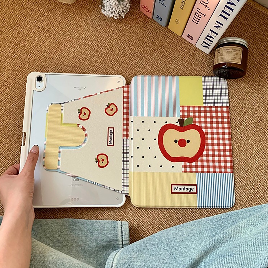 💥พร้อมส่ง💥เคสiPadหมุน 360°Air8 11/13 Air7 Gen12 ที่ใส่ปากกา แอปเปิ้ลสีสันสดใส เคสไอแพดGen11 Pro11/13