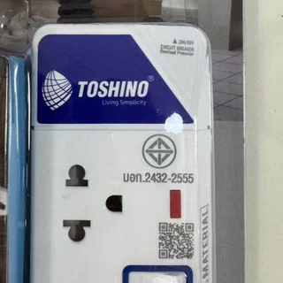 TOSHINO ปลั๊กไฟ มอก. สวิตซ์แยก 2/3/4/5/6 เต้าเสียบ ยาว 3/5 เมตร มีรับประกันสินค้า ปลั๊กไฟแปลง