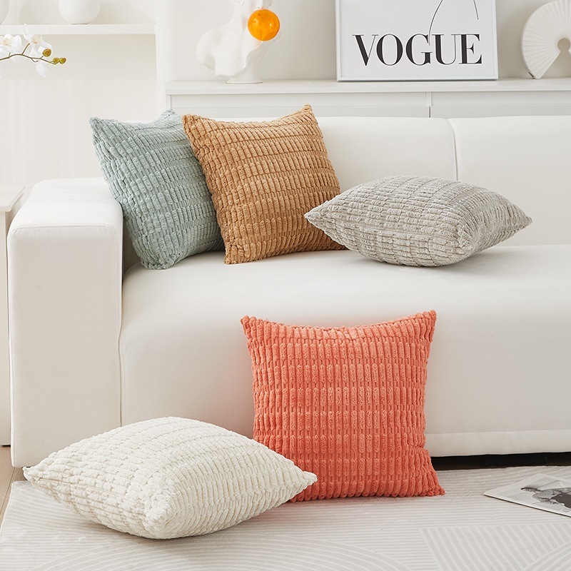 ปลอกหมอนอิงโซฟา สไตล์นอร์ดิก ขนนุ่ม มีลาย 2 ด้าน มีซิป ถอดซักได้ ปลอกหมอนขนนุ่ม ตกแต่งบ้าน หมอนอิงหลัง Nordic style - รูปที่ 3