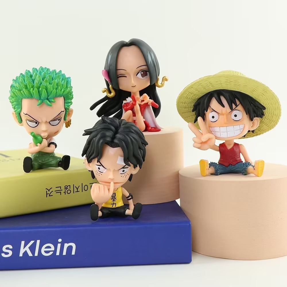 ฟิกเกอร์ ตุ๊กตาฟิกเกอร์ One Piece Luffy Zoro Sanji ของเล่นสําหรับเด็ก โมเดลลูฟี่ 8cm-10cm