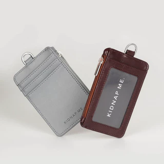 ซองหนังใส่บัตรพนักงาน ซองใส่บัตรแบบหนัง มีซิบ(ไม่รวมสาย) CARD ZIPPER KIDNAP ME.