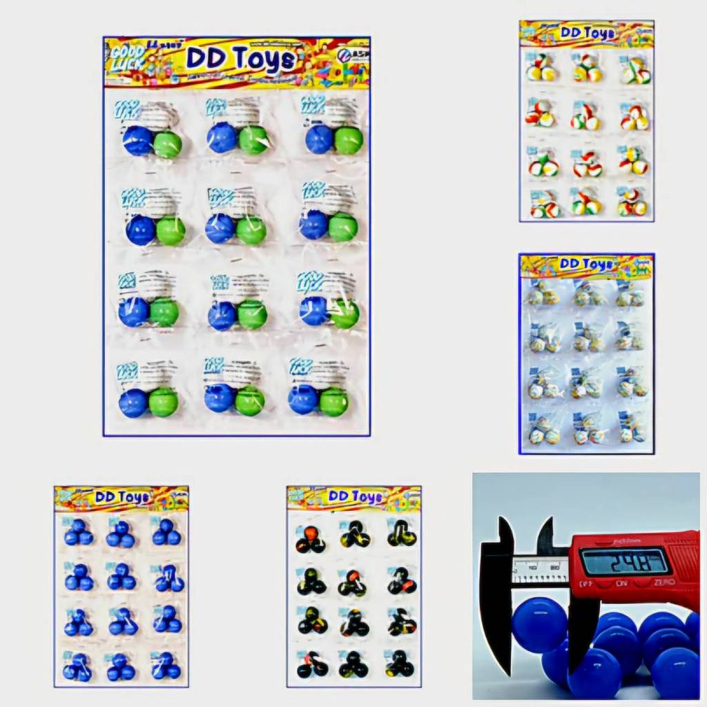 ลูกแก้วแผง 25มิล หยกลาย มุกสีฟ้า มุกรวมสี ลูกแก้วแผง บรรจุ 12ถุง / 1แผง