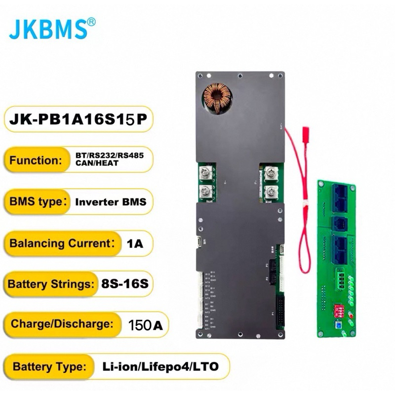 JK Smart BMS สามารถสื่อสารกับInverter มี Bluetooth/Active Balance 1A ในตัวพร้อมใช้งาน