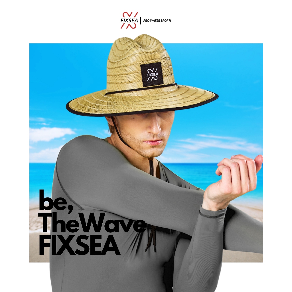 หมวกฟาง กันแดด เสริมซับผ้ากันร้อน เย็นสบาย FIXSEA