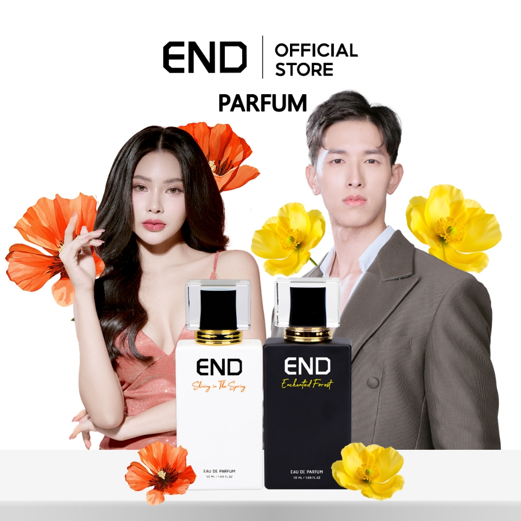 [เเพ็คคู่] END น้ำหอม น้ำหอมผู้หญิง น้ำหอมผู้ชาย SHINING IN THE SPRING หอมสะอาด สดชื่น ไม่ฉุน ไม่เวียนหัว ขนาด 50 ml