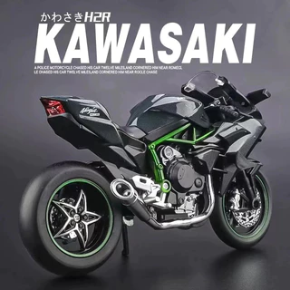 HOBA โมเดลรถจักรยานยนต์ Kawasaki กันกระแทก ของเล่นสําหรับเด็ก H2R รถจักรยานยนต์โมเดลรถจักรยานยนต์ 1:10
