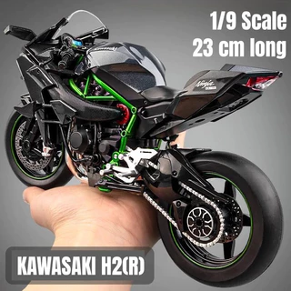 HOBA โมเดลรถจักรยานยนต์ Kawasaki กันกระแทก ของเล่นสําหรับเด็ก H2R รถจักรยานยนต์โมเดลรถจักรยานยนต์ 1:10