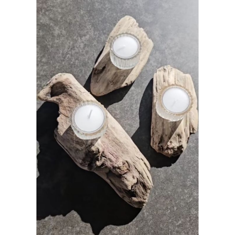 driftwood candle holders(20-30cm.)