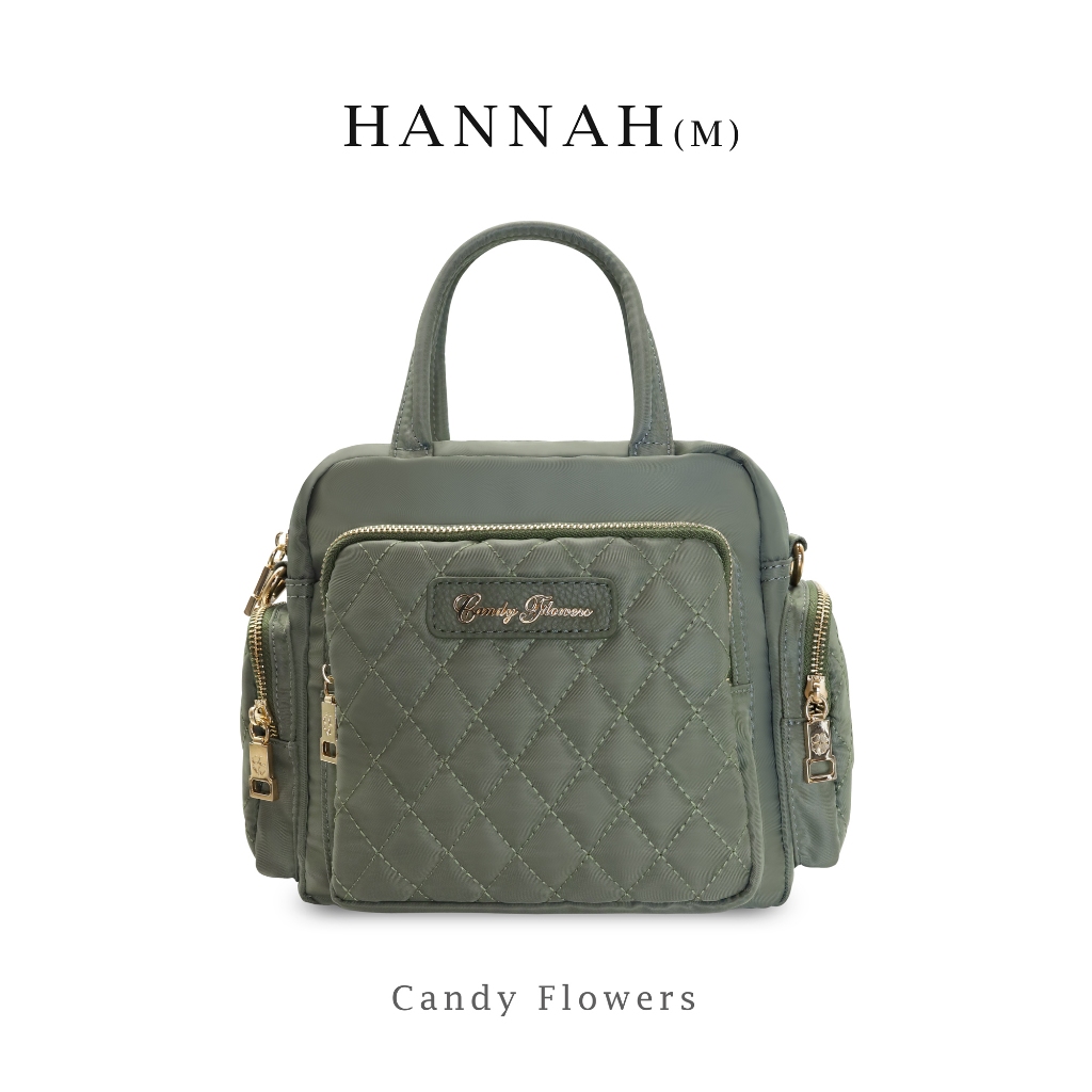 Candy Flowers กระเป๋าสะพายครอสบอดี้ รุ่น Hannah-M ช่องเยอะตอบโจทย์ การใช้งานดีจริง ทรงสวย พร้อมออกงาน