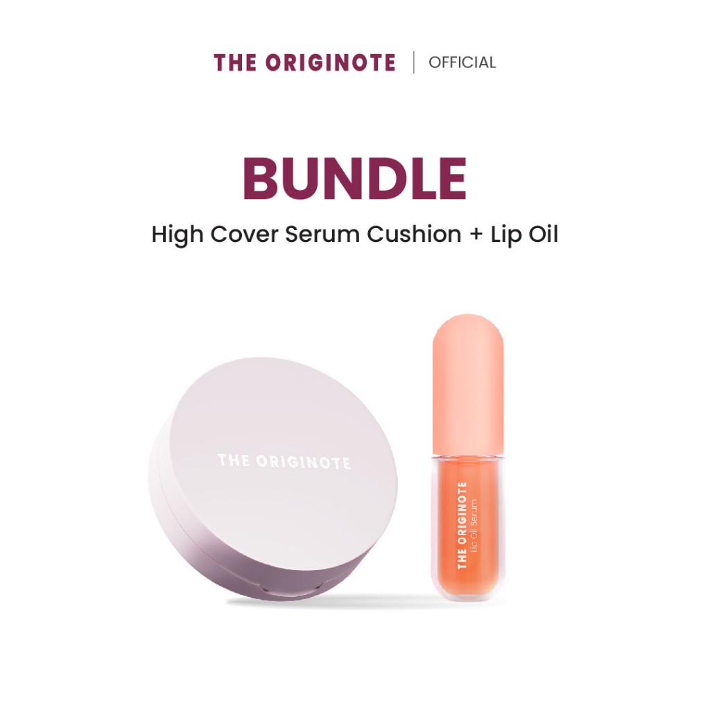 The Originote High Cover Serum Cushion + lip oil คุชชั่น ปกปิดง่าย บำรุงผิว + ลิปออย บำรุงปาก