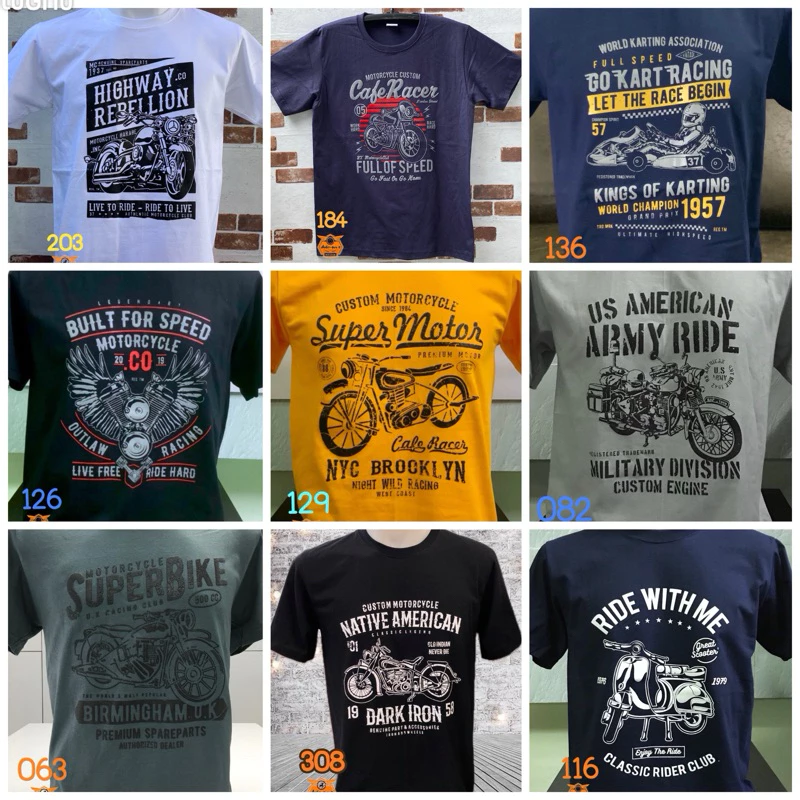 เสื้อยืดคอกลม ลายมอไซร์ คลาสสิค Classic เสื้อใหม่ งานคนไทย <1>