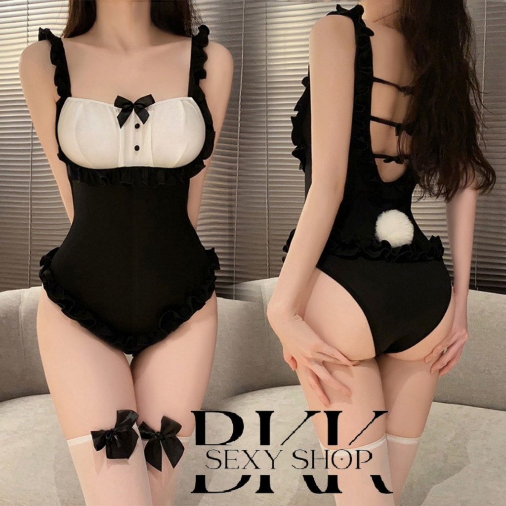 BKK SEXY คอสเพลย์ยั่วยวน บอดี้สูท ชุดบันนี่เกิร์ลคอสเพลย์   ซ่อนกระดุมตรงเป้า ราคาถูกมาก หางขนปุย B-184