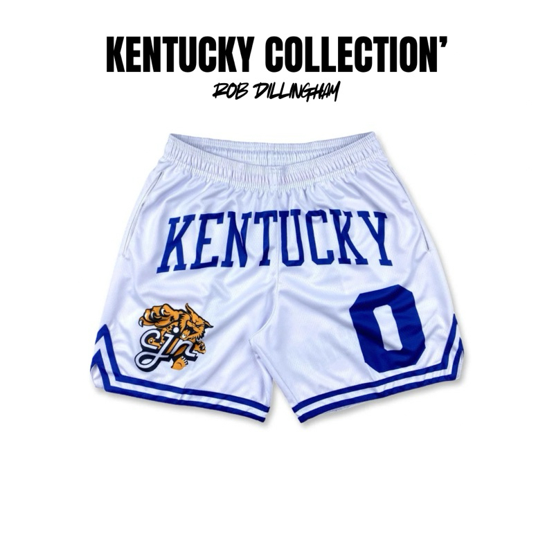 JcooN’ Rob Dillingham Kentucky Collection Basketball Shorts (White) กางเกงบาสขาสั้น กางเกงบาส NBA