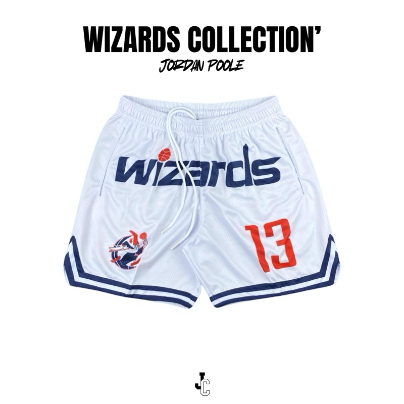 JcooN’ Jordan Poole Wizards Collection Basketball Shorts กางเกงบาสขาสั้น กางเกงบาส NBA