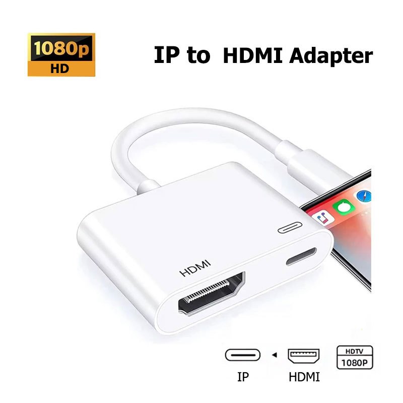 ตัวแปลงHDMIเป็นAV TVทํางานร่วมกับ IP(ต้องใช้พลังงาน)โอนสาย เชื่อมโยง เส้นข้อมูล HDหน้าจอแคสต์ 1080P TV L To HDMIสายแปลง