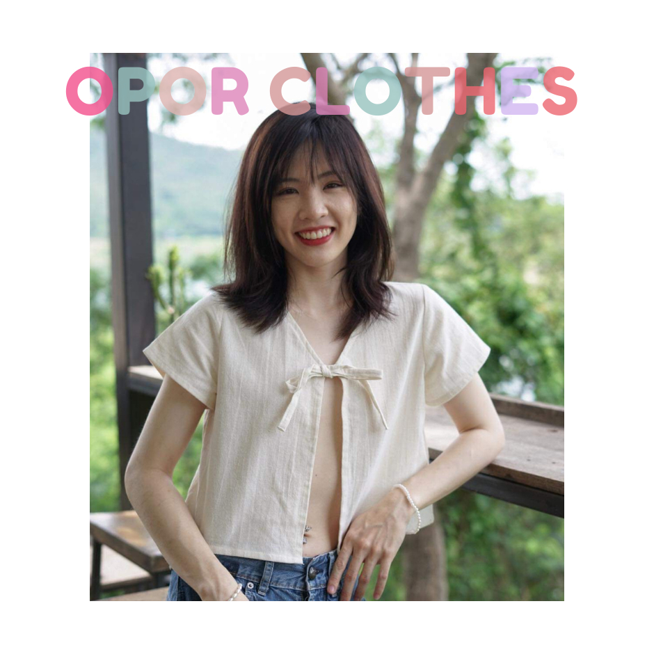 เสื้อครอปผ้าฝ้ายใส่สบาย OT007