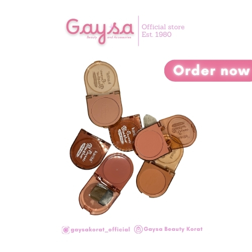 Karite Sweet blusher color show บรัชออน ปัดแก้มแบบฝุ่นแบบตลับ 6g. คละสี สีสวยละมุนI Karite