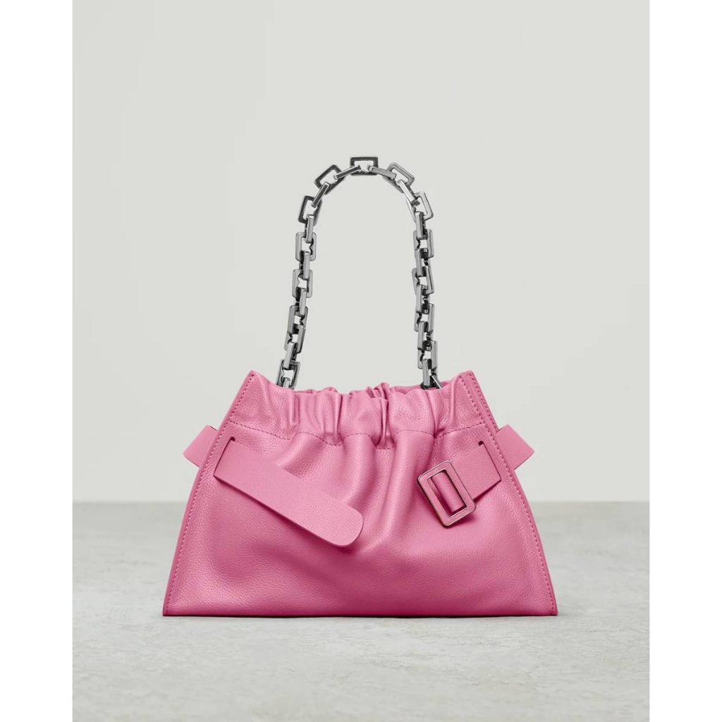 กระเป๋า BOYY 🔥 ของแท้ 100% ใหม่มาก ช็อปเกษร Square Scrunchy Soft leather mini bag Pink