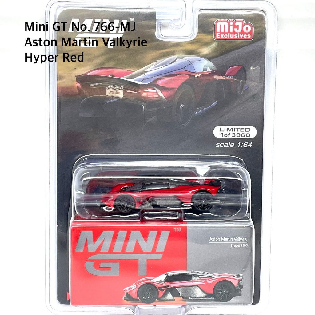 Mini GT No. 766-MJ Aston Martin Valkyrie - Hyper Red/ blister package