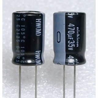 Nichicon HW 470uf 35v Capacitor ตัวเก็บประจุ คาปาซิเตอร์