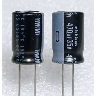 Nichicon HW 470uf 35v Capacitor ตัวเก็บประจุ คาปาซิเตอร์