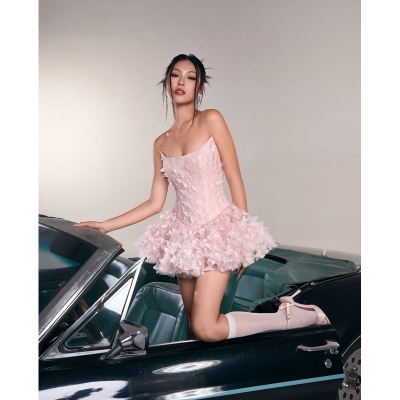 SWAN DRESS -จากแบรนด์LANECIชุดเวียดนามแท้พร้อมส่ง ไม่ต้องรอพรีออเดอร์