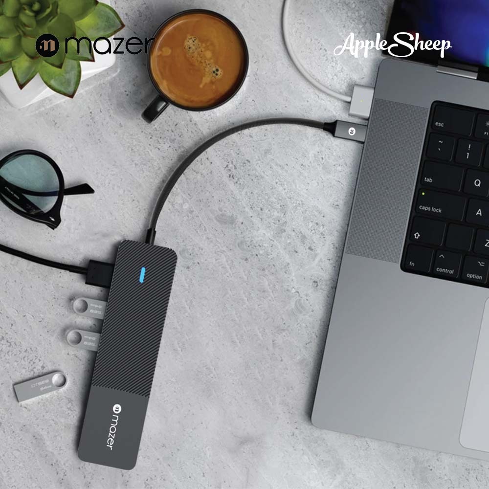 [MAZER Infinite Multimedia Pro 4-in-1 Hub] ฮับ USB-C 3.0 4พอร์ต ถ่ายโอนความเร็ว 5Gbps High Speed กะทัดรัด ทนทาน ของแท้