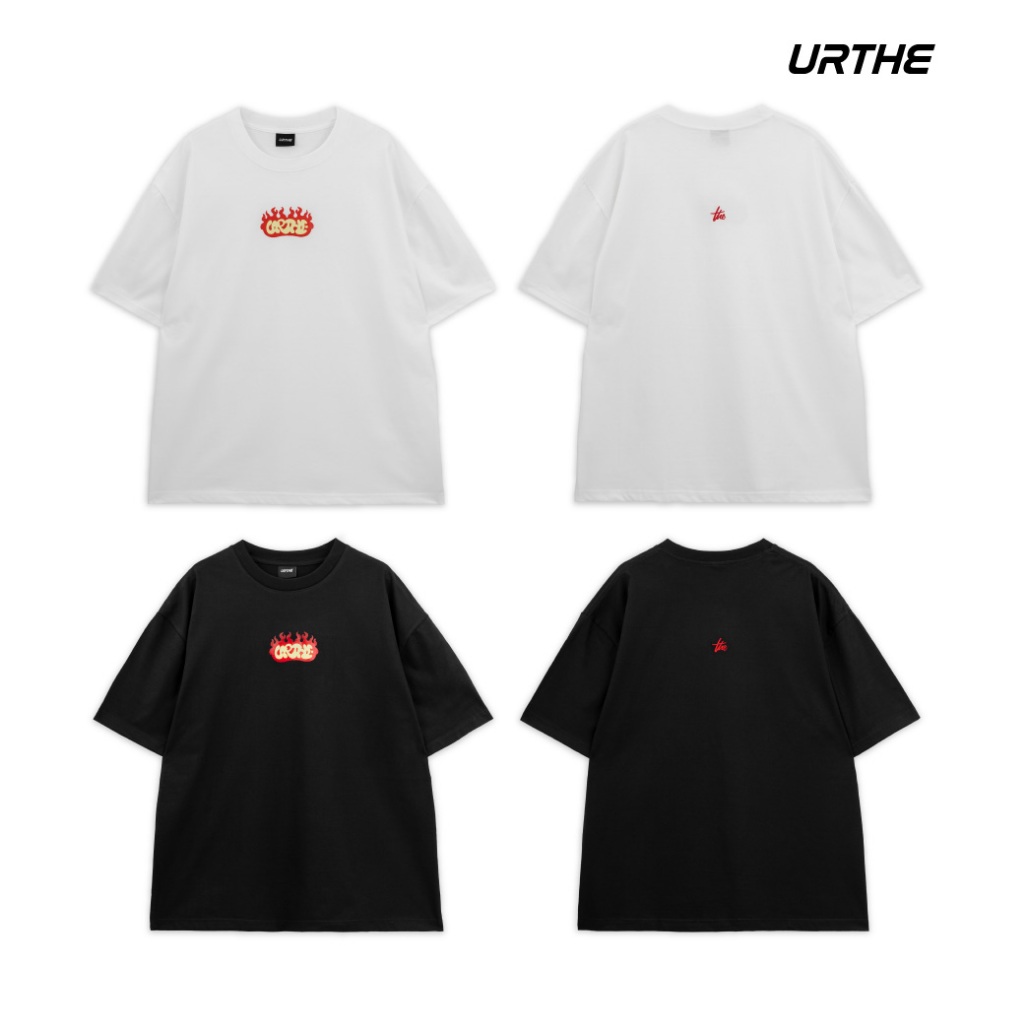 URTHE - เสื้อยืด Oversize เเขนสั้น รุ่น FIRE SPIRIT TEE