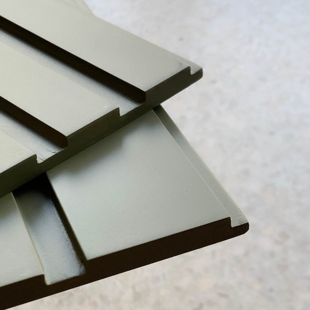 แผ่นตกแต่งผนัง HMR เซาะร่อง รุ่น HII ขนาด 300x300 มม. หนา 12 มม. (CNC Grooved HMR Panel)