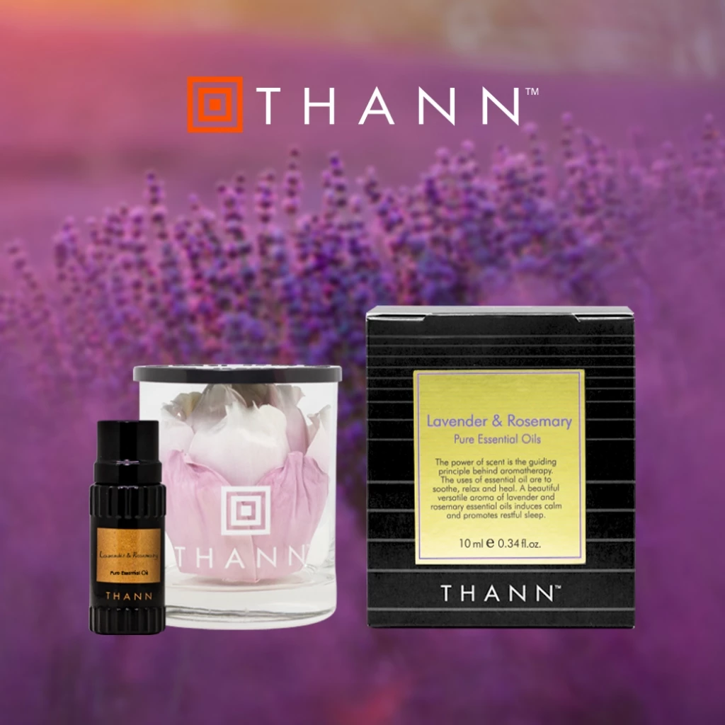 THANN Lavender and Rosemary Essential Oil 10 ml. มอบความสงบผ่อนคลาย ช่วยให้หลับสบาย