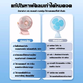 🥶เย็นกว่าแอร์🥶พัดลมพกพา พัดลมไร้สาย พัดลมหนีบ 40000mAh มอเตอร์เยอรมัน ลมแรง เงียบ พัดลม พัดลมตั้งโต๊ะ พัดรมแบบหนีบ