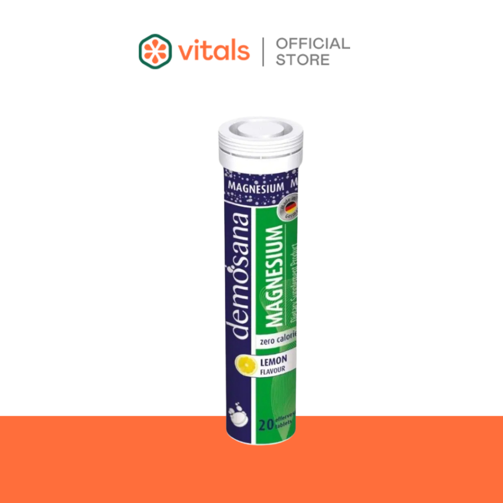 Demosana Magnesium Lemon flavour l เม็ดฟู่ละลายน้ำ ช่วยเสริมสร้างกล้ามเนื้อ ไม่ให้อ่อนแรง ลดการเกิดตะคริว บรรเทาอาการเริ