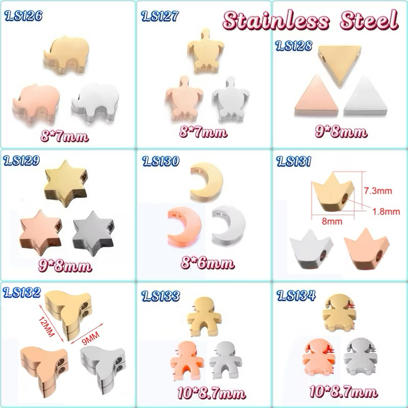 LS126-LS134 ชาร์มสแตนเลสแท้ 100%