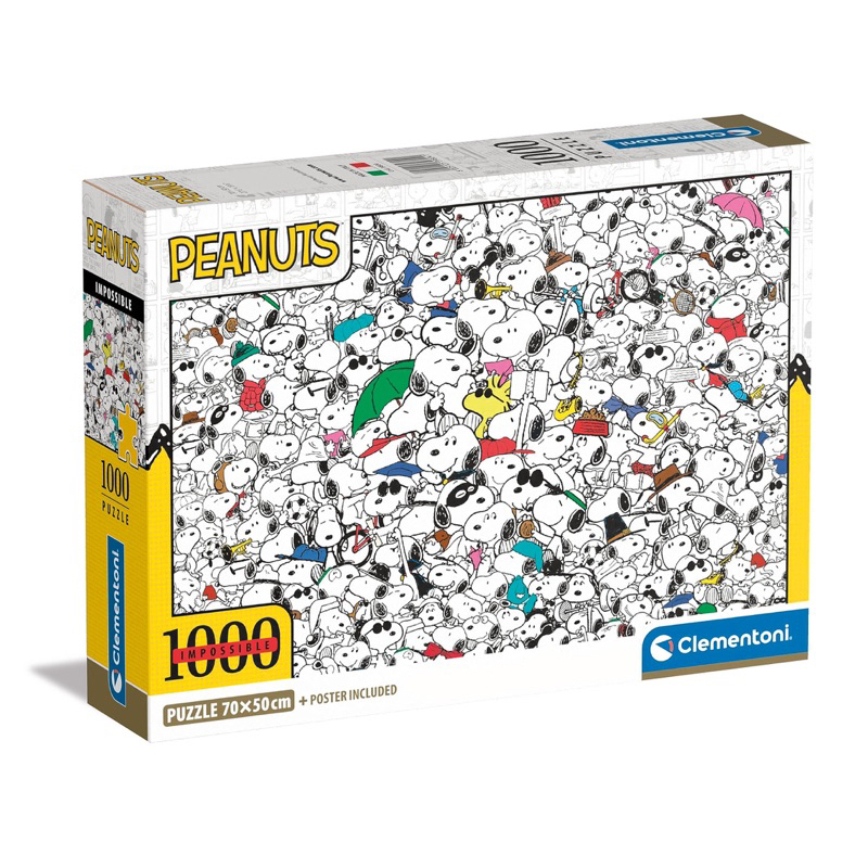 พร้อมส่ง-จิ๊กซอว์ Snoopy Peanuts impossible แบรนด์ Clementoni jigsaw puzzle 1000 ชิ้น