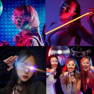 แท้+แถมถ่าน!! แว่นตา LED 7 สี แว่นตามีไฟ ปรับ ได้11 โหมด แว่นตาเรืองแสง แว่นไฟกระพริบ ใส่เล่น สงกรานต์ ใส่ปาร์ตี้