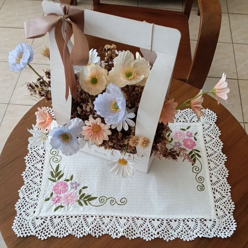 ผ้ารองจาน 12×16 นิ้ว แฮนด์เมด ผ้าปูโต๊ะ แต่งหน้าโต๊ะ